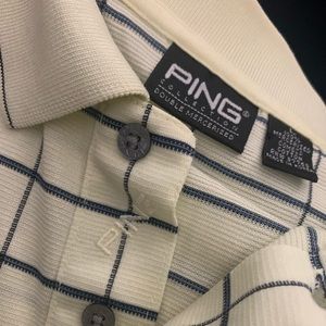 Ping Cream and Black Polo Shirt